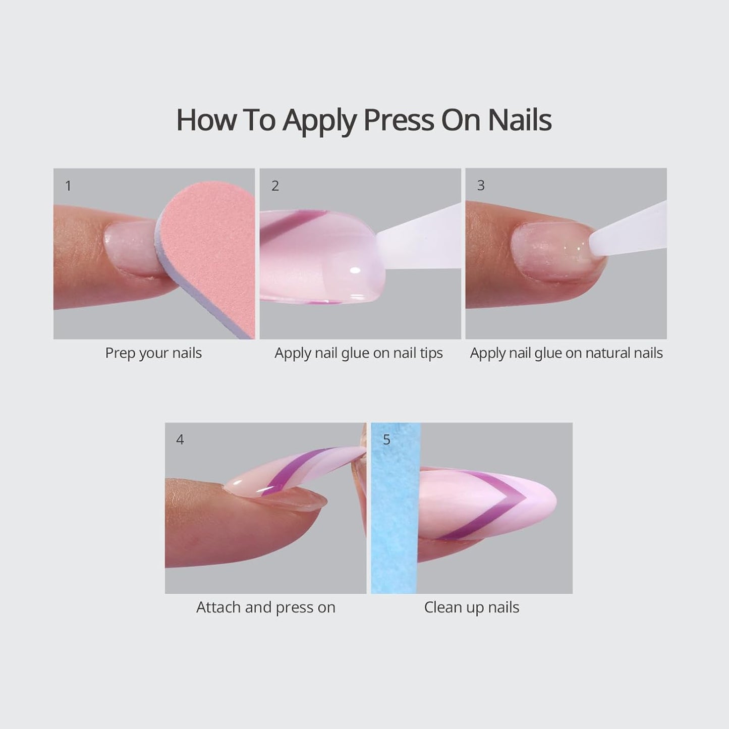 Almond Press-On Nails - Fall Medium Chrome Nails, Lightweight Glue-On Kit in 15 Sizes, Chocolate Glazed