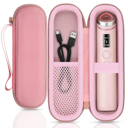 Booster Pro 6-In-1 Real Glass Glow Beauty Massager Protective Hard Case, Travel Storage Organizer