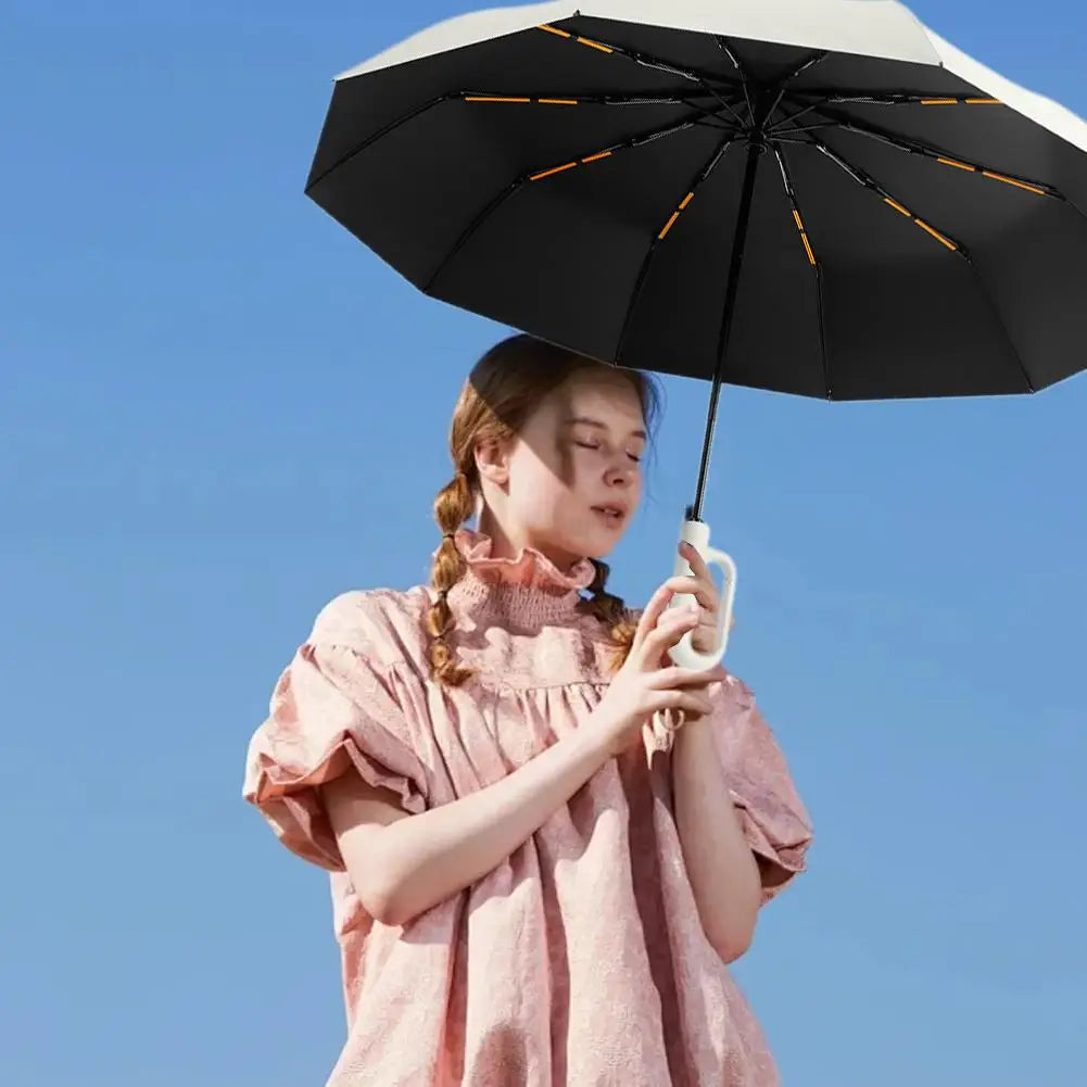 Compact 10-Rib Fully Automatic Umbrella for Men & Women