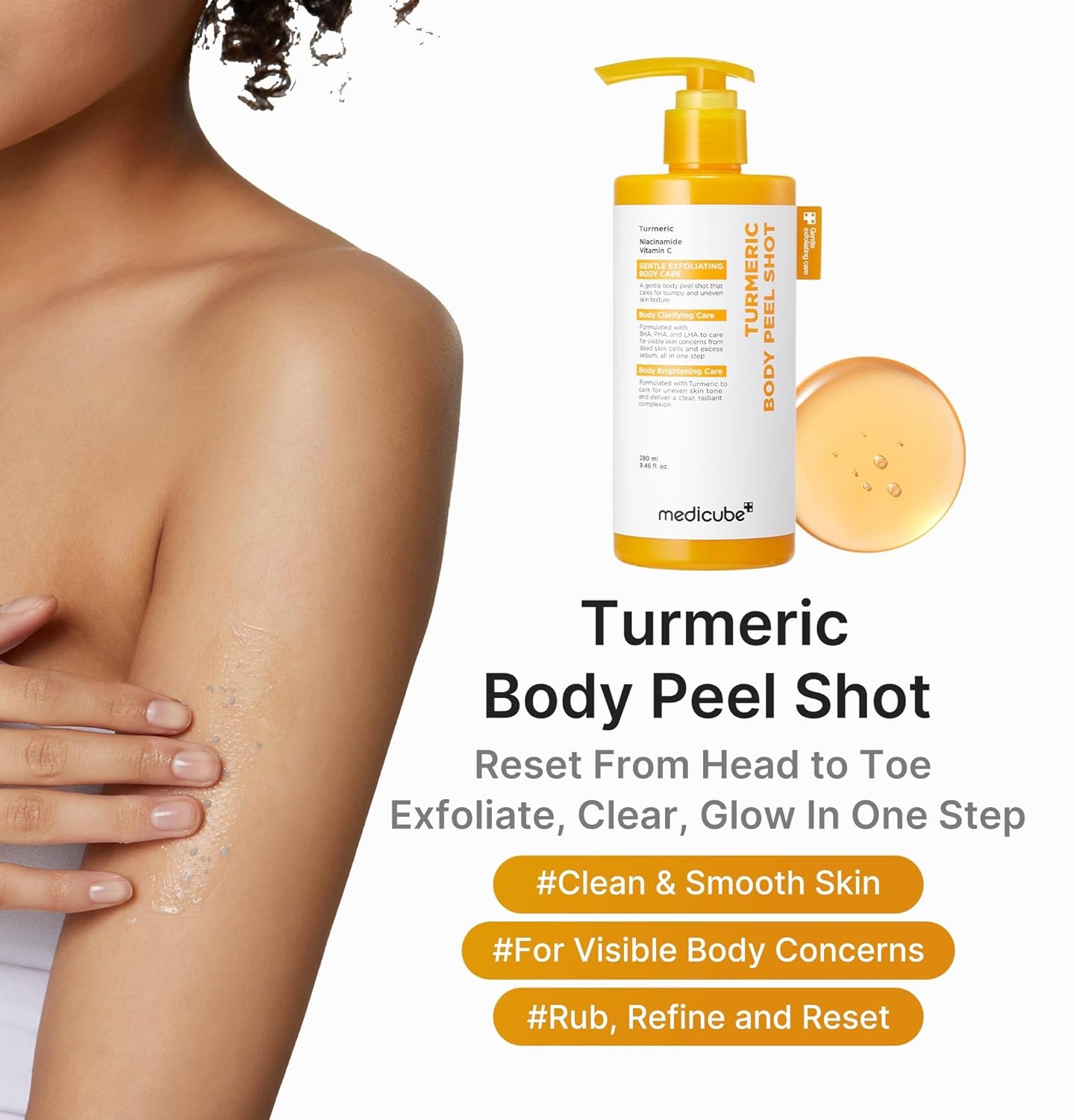 Turmeric Body Peel Shot and Kojic Acid Body Wash 