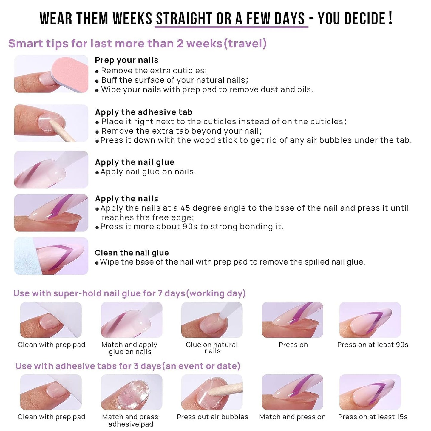 Short White Soft Gel Press-On Nails - Square Chrome Nail Tips, 30PCS Reusable Kit in 15 Sizes, Vanilla Glazed