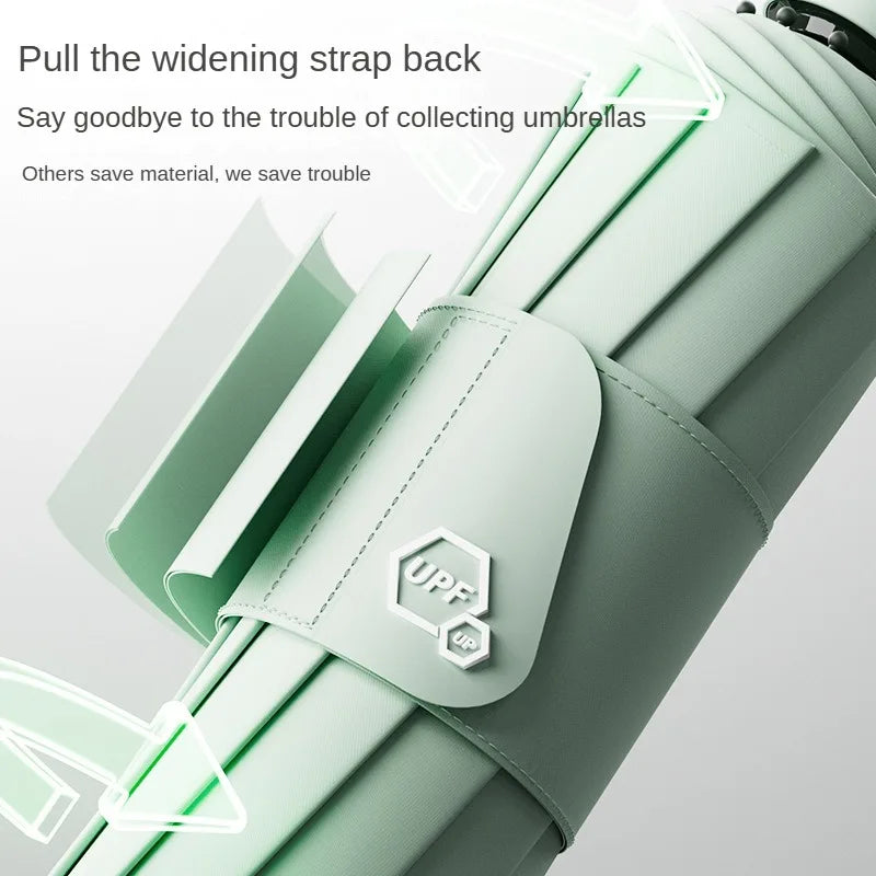 Mechanical Handle Umbrella, Automatic, Large, Wind Resistant, Men's Minimalist Design