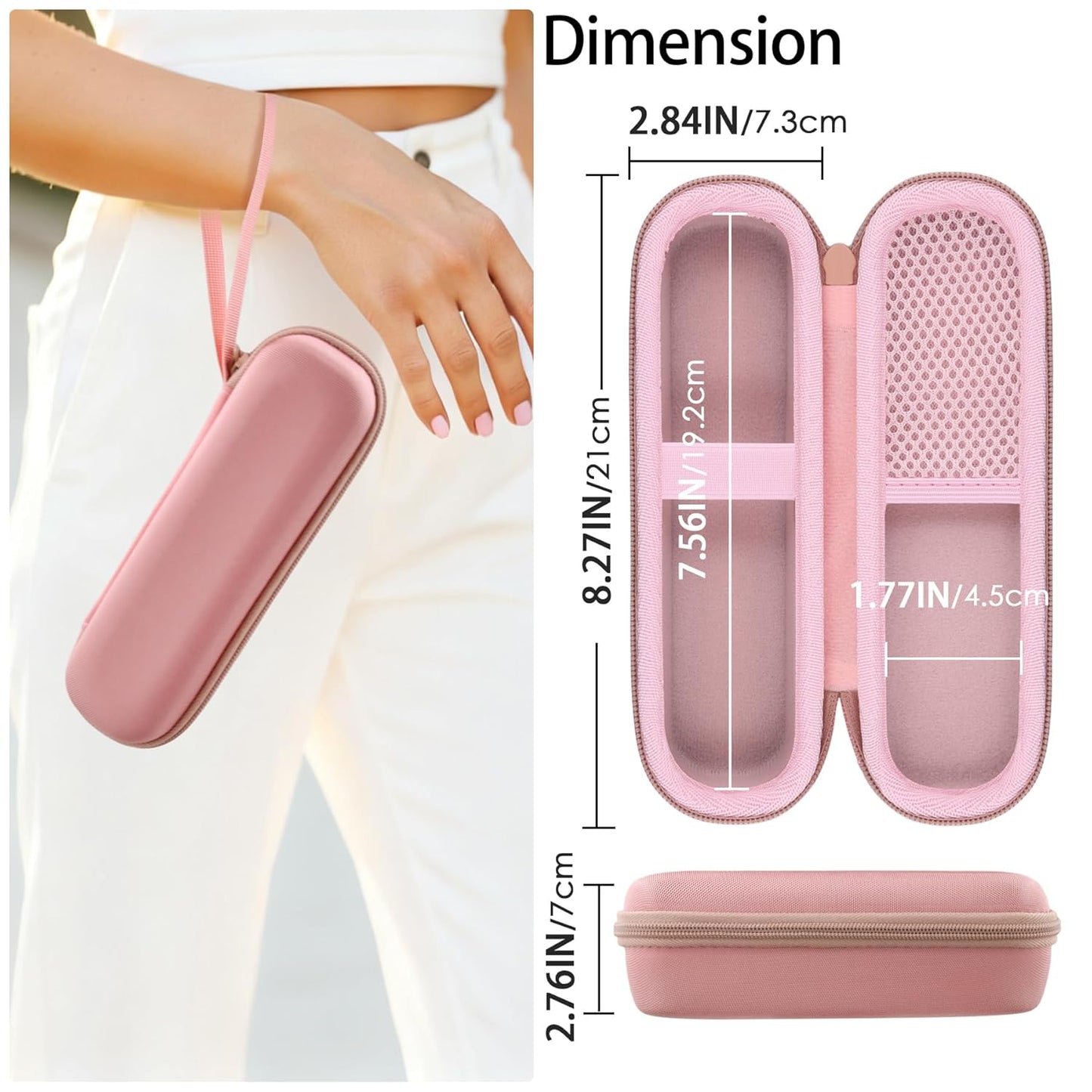 Booster Pro 6-In-1 Real Glass Glow Beauty Massager Protective Hard Case, Travel Storage Organizer