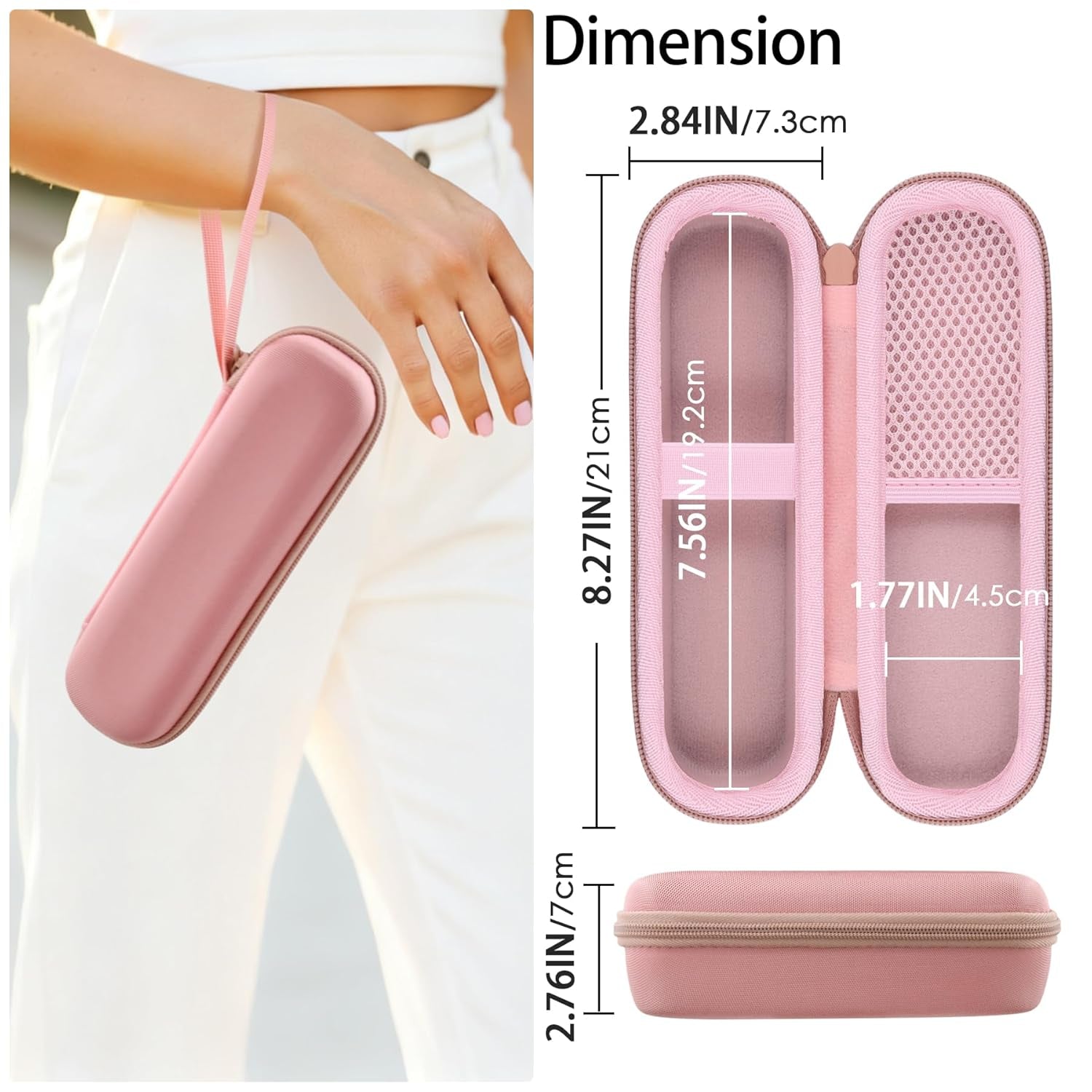 Booster Pro 6-In-1 Real Glass Glow Beauty Massager Protective Hard Case, Travel Storage Organizer