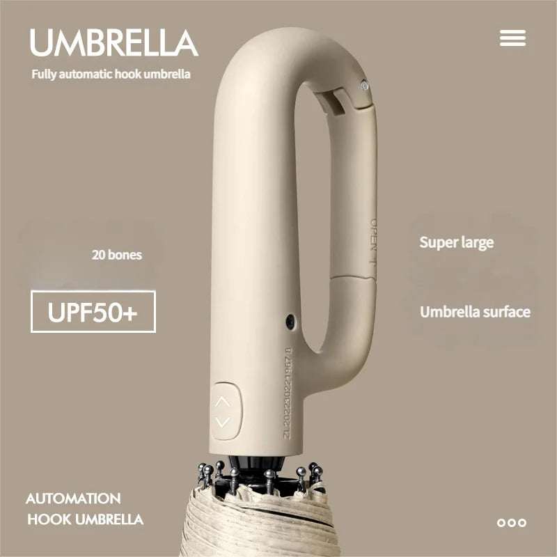 Heavy-Duty Automatic Umbrella with UV Protection - Windproof, Portable & Stylish for All Weather!