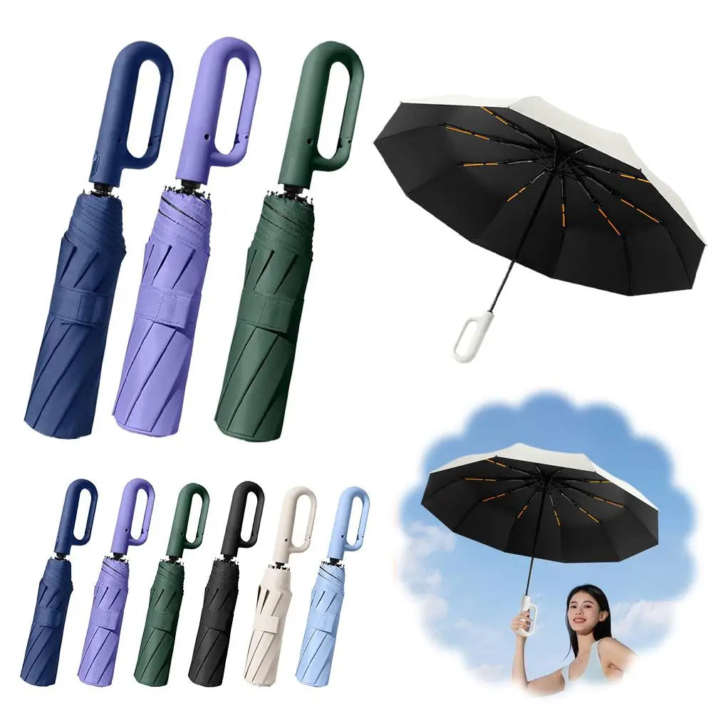 Compact 10-Rib Fully Automatic Umbrella for Men & Women
