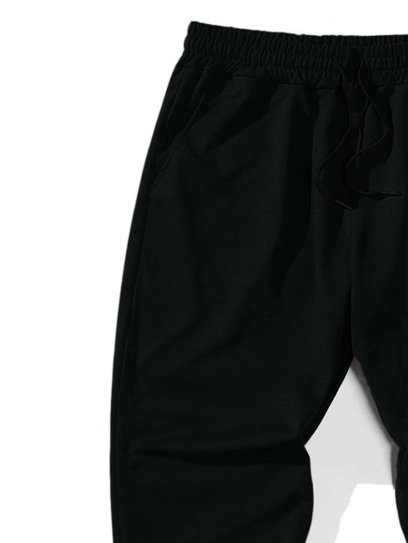 Manfinity Sporsity Men'S Loose Fit Letter Printed Sweatpants with Drawstring Waist