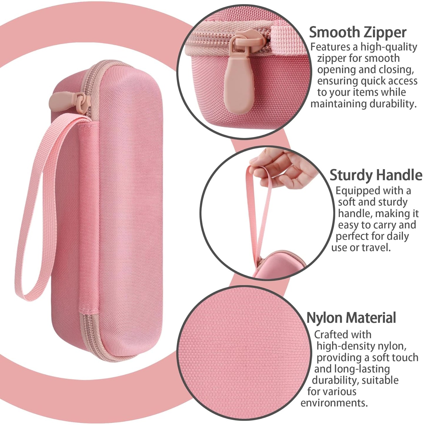 Booster Pro 6-In-1 Real Glass Glow Beauty Massager Protective Hard Case, Travel Storage Organizer