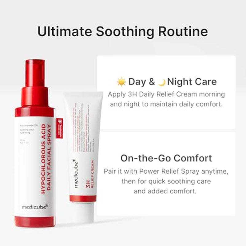 3H Daily Relief Cream and Hypochlorous Acid Power Soothing Spray 