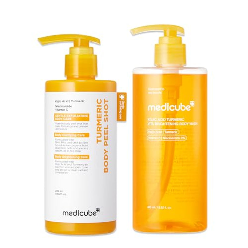 Turmeric Body Peel Shot and Kojic Acid Body Wash 